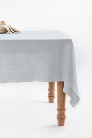 Linen Natural Needled Tablecloth: Moody Blue / 79"X55" / 200X140 CM