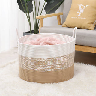 Austin Organic Cotton Rope Storage Basket: Large