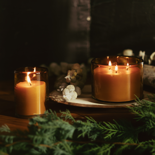 Beeswax Scented Candles with Pure Essential Oils: Tangerine - Geranium / 22 oz