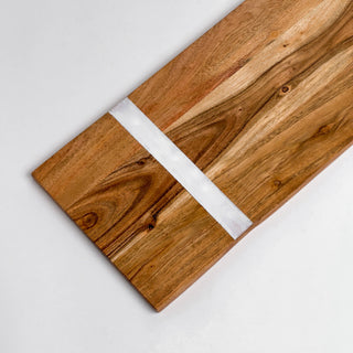 Rect Natrl Brd W/ Wht Inlay,3