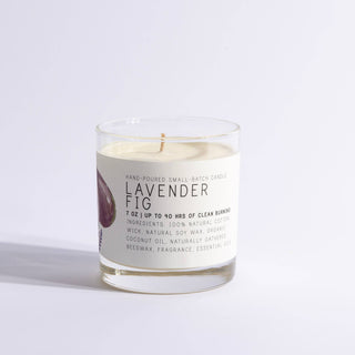Lavender Fig - Just Bee Candles: 7 oz (up to 40 hrs of clean burning)