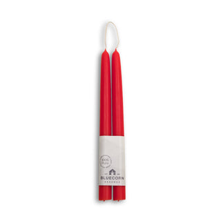 Beeswax Taper Candles – Eco-Friendly, Dripless & Handmade: Red / 10"