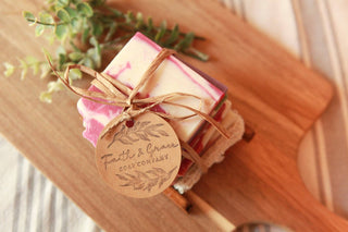 Soap Ends Gift Set with Wood Soap Dish and Sisal Bag