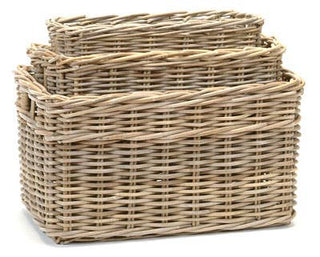 Rattan 3 Piece Basket Set