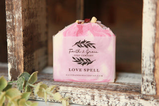 Love Spell Artisan Soap, Natural, Premium Fragrance, Lux