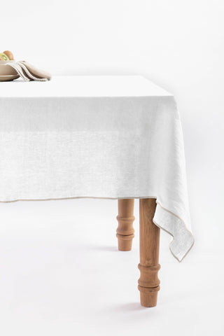 Linen Natural Needled Tablecloth: Moody Blue / 79"X55" / 200X140 CM
