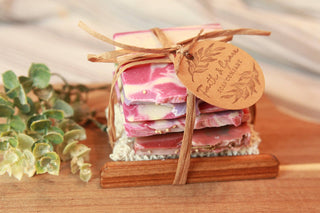 Soap Ends Gift Set with Wood Soap Dish and Sisal Bag