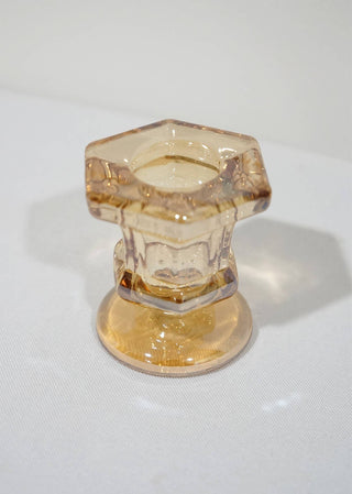 Glass Candlestick Holders Taper Candle Holders Tabletop: Mauve