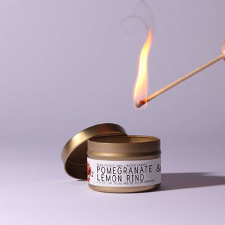 Pomegranate & Lemon Rind - Just Bee Candles: 7 oz (up to 40 hrs of clean burning)