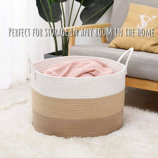 Austin Organic Cotton Rope Storage Basket: Large
