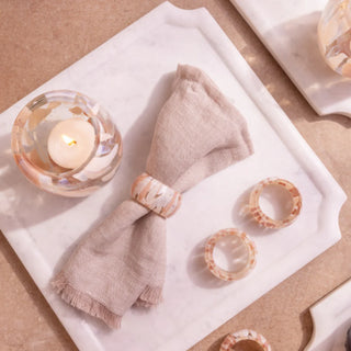 White Marble Framed Board, Square