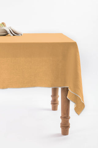 Linen Natural Needled Tablecloth: Moody Blue / 79"X55" / 200X140 CM