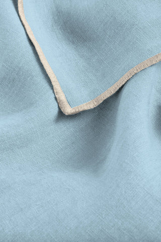 Linen Natural Needled Tablecloth: Moody Blue / 79"X55" / 200X140 CM