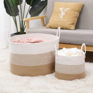 Austin Organic Cotton Rope Storage Basket: Large