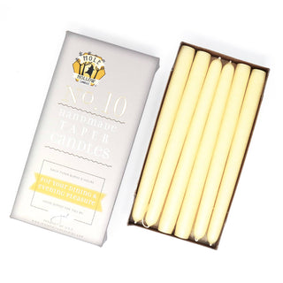 10" Taper Candles - Choose from 39 colors!: Shell White