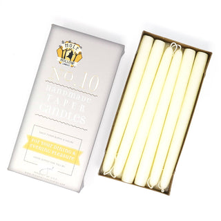 10" Taper Candles - Choose from 39 colors!: Shell White