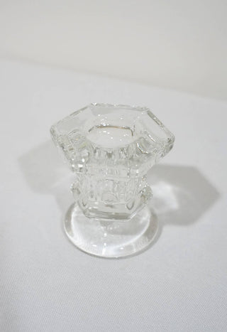 Glass Candlestick Holders Taper Candle Holders Tabletop: Mauve