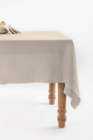 Linen Natural Needled Tablecloth: Moody Blue / 79"X55" / 200X140 CM