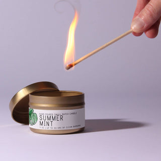 Summer Mint - Just Bee Candles: 13 oz (up to 60 hrs of clean burning)