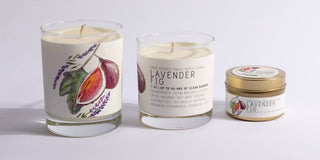 Lavender Fig - Just Bee Candles: 7 oz (up to 40 hrs of clean burning)