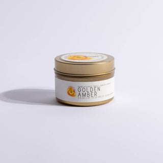 Golden Amber - Just Bee Candles: 13 oz (up to 60 hrs of clean burning)