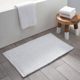 BRAIDED BATH MAT WHITE