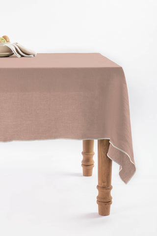 Linen Natural Needled Tablecloth: Moody Blue / 79"X55" / 200X140 CM
