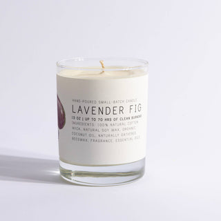 Lavender Fig - Just Bee Candles: 7 oz (up to 40 hrs of clean burning)