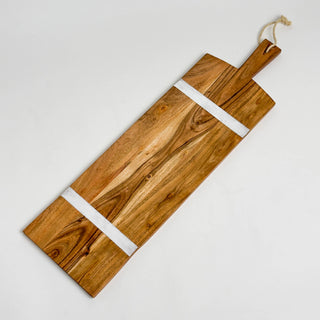 Rect Natrl Brd W/ Wht Inlay,3