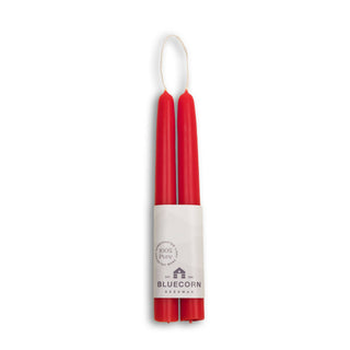 Beeswax Taper Candles – Eco-Friendly, Dripless & Handmade: Red / 8"