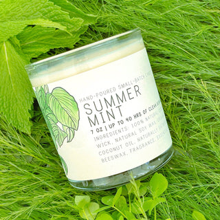 Summer Mint - Just Bee Candles: 13 oz (up to 60 hrs of clean burning)