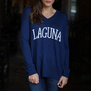 V-NECK LAGUNA SWEATER - Simple Laguna (CASHMERE SWEATER)